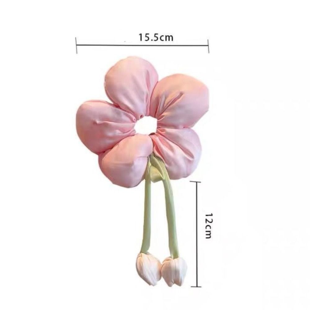 Elastisches Tulpenblumen Haarband Schleife Floral Kopfband Mode Haargummi Frauen Mädchen