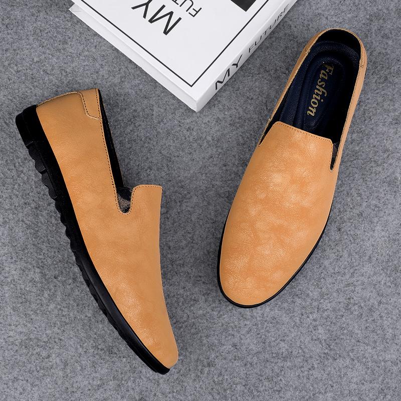 Fashion Summer Men Casual Slip on Shoes Fashion Solid Loafers Comfortable Casual Shoes Light Male Moccasins Driving Shoes Business Flats