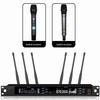 Wireless Professional Microphone Set with Anti-Howling for Karaoke, Meetings, and Performances