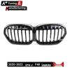 Carbon Fiber Style Front Grille for BMW X1 F48 (2020-2022) - Single Line Design