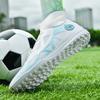 High Top Football Shoes Boys and Girls Teens Students TF Shredded Nails Artificial Turf Leather Foot Training Sneakers