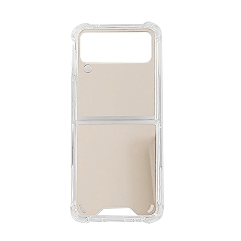

Mirror Case For Flip 5 Hard Back Cover Soft Bumper Protective Girls Woman Makeup Mirror Case золотий