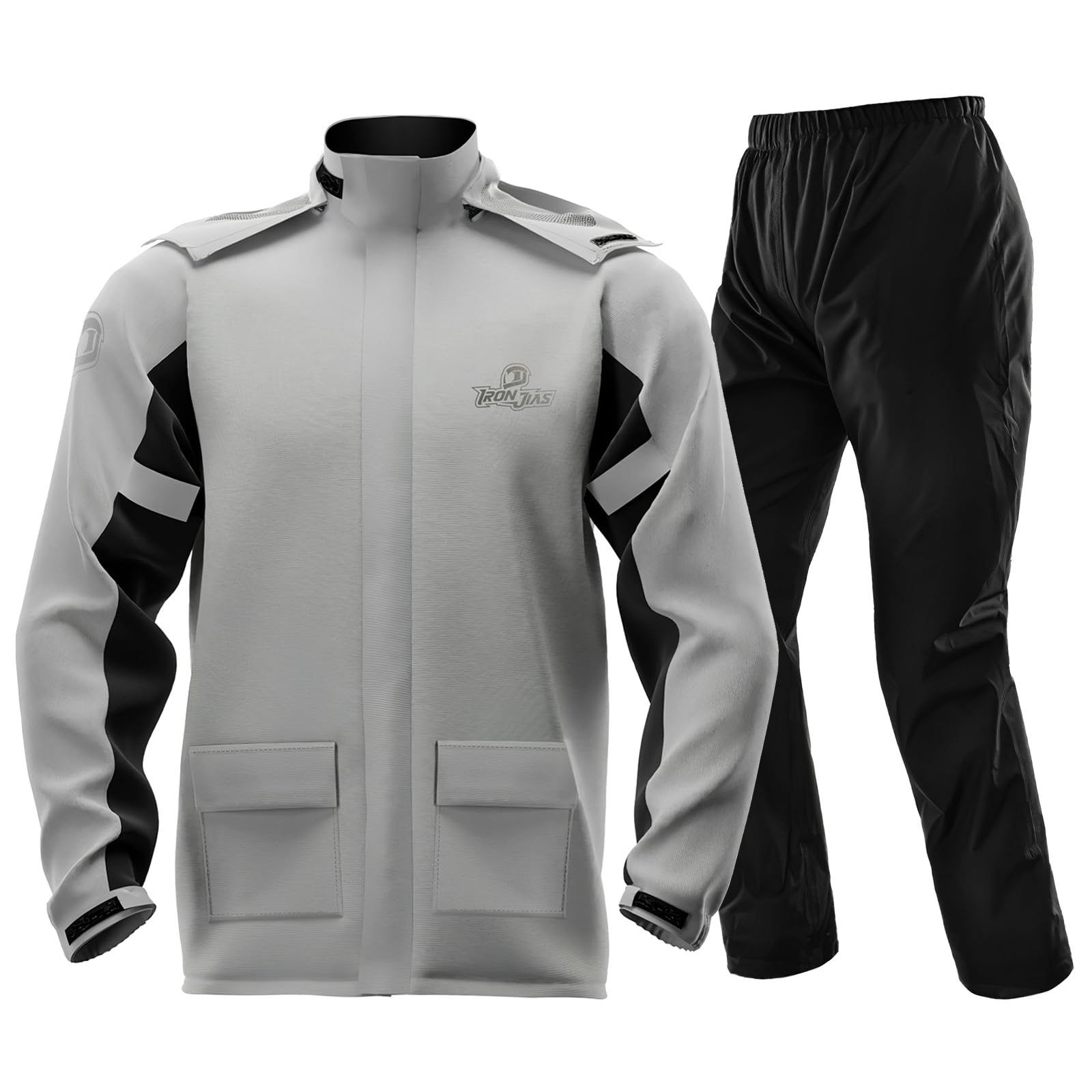 

ЖЕЛЕЗНЫЙ Мотоциклетный Дождевик Комплект с Обувью Водонепроницаемый и Идеальный для и Альпинизма JIA S Мужские Чехлы, Водоотталкивающий, Велоспорт, Гольф, Работа, серый