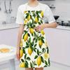 Grembiule Stampa Limoni Lino Cotone Frutta Agrumata Grembiule da Cucina per Donne Chef Cucina Cottura Festa Estiva Regalo