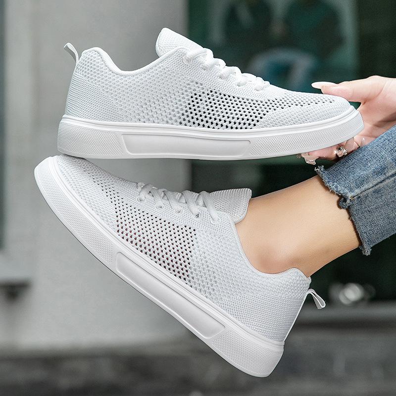 New Spring and Summer Lightweight and Lightweight Thick-soled Light Luxury Sports and Leisure Mesh Board Shoes Large Size