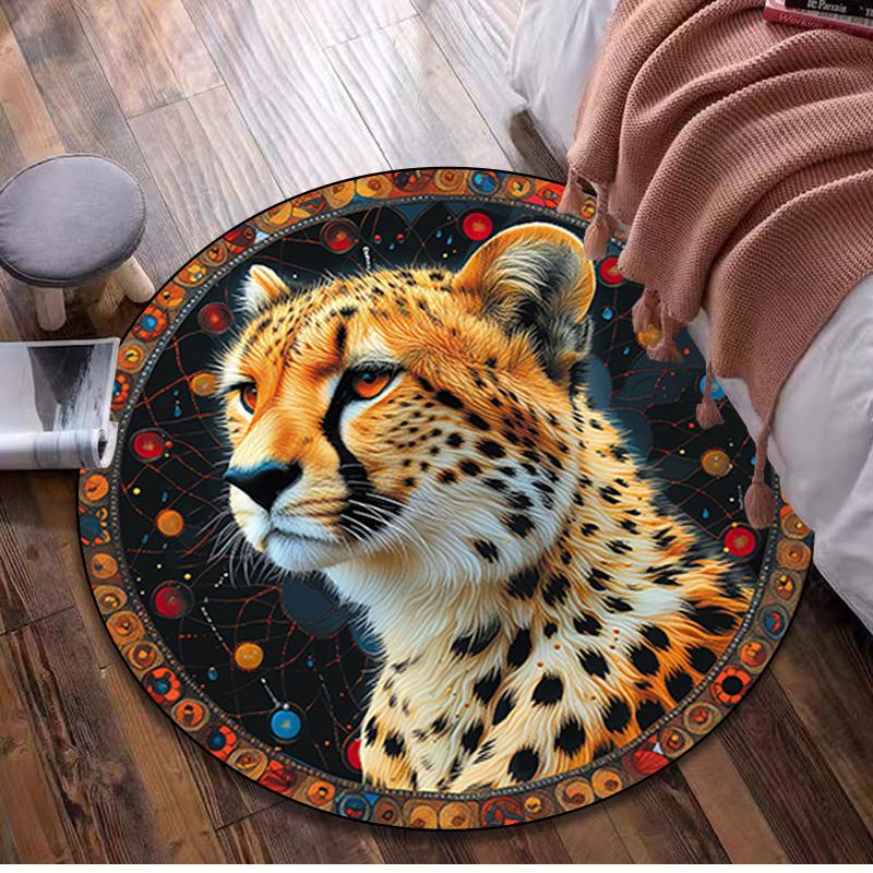 

Animal Circular Rug - Office Decorative Carpet For Living Room Bedroom Door Mat Floor Rug Computer Chair Area Rug 80x80cm( 31x31in)