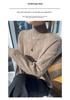 Women's Cashmere Half-High Neck Sweater - Thickened, Loose, Slimming Autumn/Winter Knit Pullover.