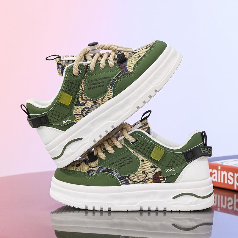 Boys' Shoes Children'S Mesh Breathable Board Shoes Medium And Older Boys' Soft-Soled Sneakers