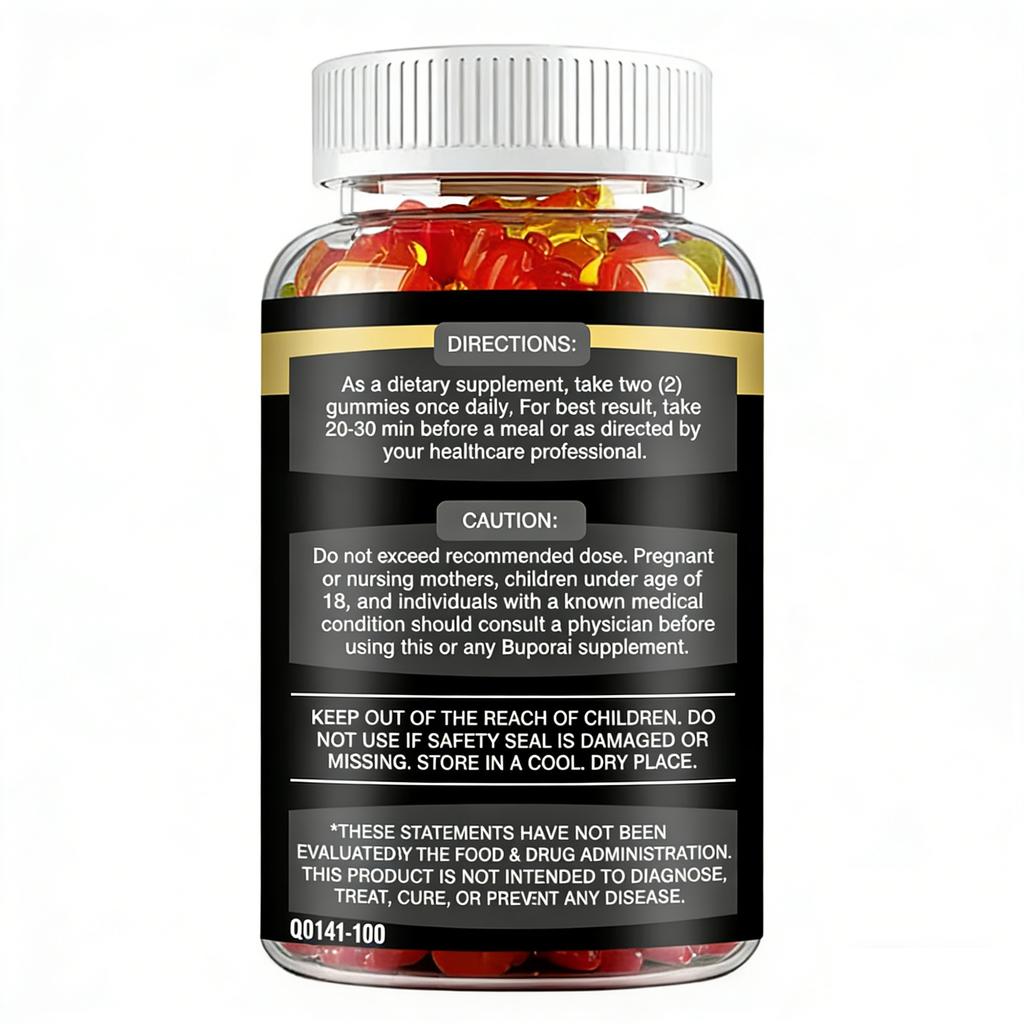 Pure Himalayan Shiraji Gummies, Rich In Fulvic Acid and Other Trace Elements, 3000 Mg Per Serving, Organic, Suitable for Both Men and Women.