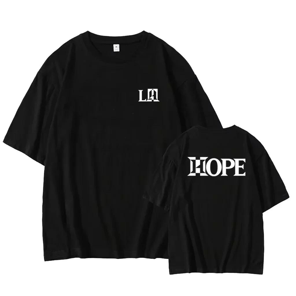 Hope on The Stage Street Kpop Fan Top Men Women T-Shirt J-HOPE LA World Tour Happy JIN Graphic Print O-Neck Summer Casual Tshirt