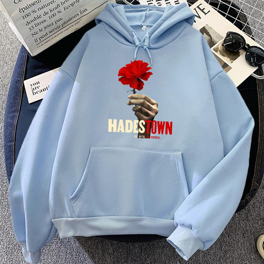 Musikalische Hadestown Hoodies für Damen/Herren Winter Lässige Druck-Sweatshirts Roupas Femininas Sudaderas Tasche Fleece Damen-Hoodie