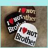 Knit Hat For Women Men Heart Letter Pattern Warm Winter Beanie For Casual Wear