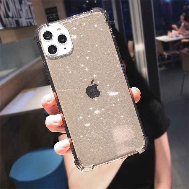 Pro Iphone 13 Pro Max Glitter Nárazuvzdorné Transparentní pouzdro na telefon Pro Iphone 12 11 Pro Max Xr Xs Max X 7 8 Plus měkký průhledný kryt