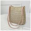 Women Large Capacity Shoulder Bags Bohemia Straw Bag Woven Round Rattan Handbag Crossbody Summer New Leisure Beach Vacation