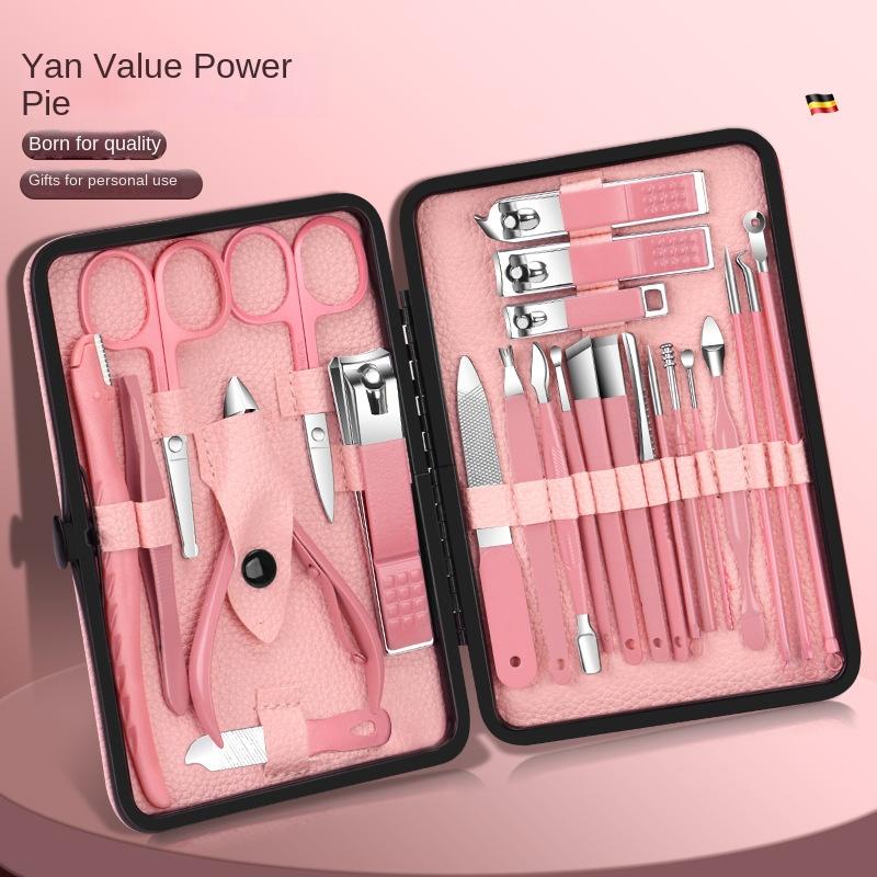 24 Piece Stainless Steel Luxury Nail Clipper Set with Dead Skin Pliers, Complete Set of Nail Tools, Durable Beauty Care Tools
