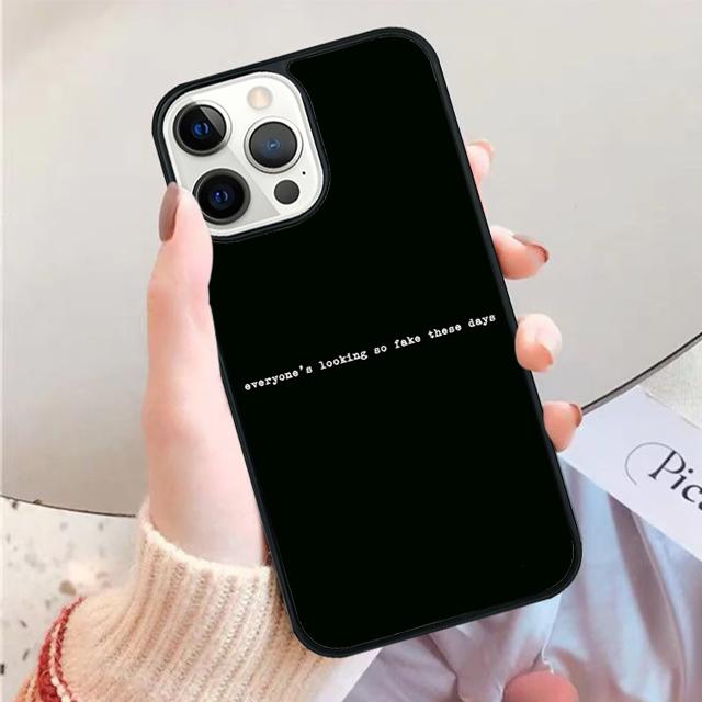 Sad depression Black Word Phone Case Cover For iPhone 17 Air 16 15 14 Plus 11 12 13 Pro Max Apple max
