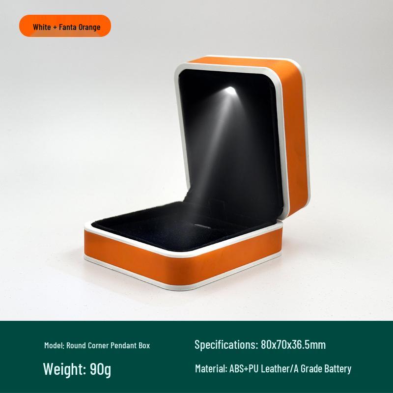 Creative LED Light Jewelry Ring Box with Illuminated Display