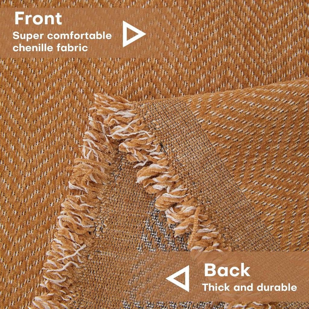 Couchbezug Boho Sofa Überwurf Wohnzimmer Haustier Weich mit Quaste Waschbar Sofabezüge Chenille Schutz Überwurfdecke Stilvoll