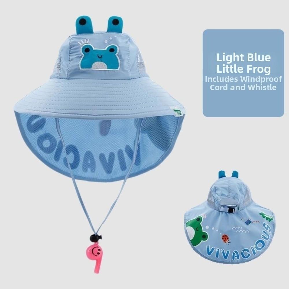 

Polyester Sun Shade Hat Neck Ear Cover Beach Caps New Kid Summer Hat Outdoor Use светло-синий