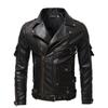 European and American men's clothing retro leather men's multi-pocket personalized leather coat coat