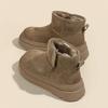 Snow boots autumn and winter new women's shoes platform-soled plush Martin boots wool cotton boots sheep cake plush Boken shoes