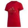 Logo Letter Print Round Neck Moisture Wicking Breathable Sports Casual Short Sleeve T-Shirt Women T-Shirt Red GL5594