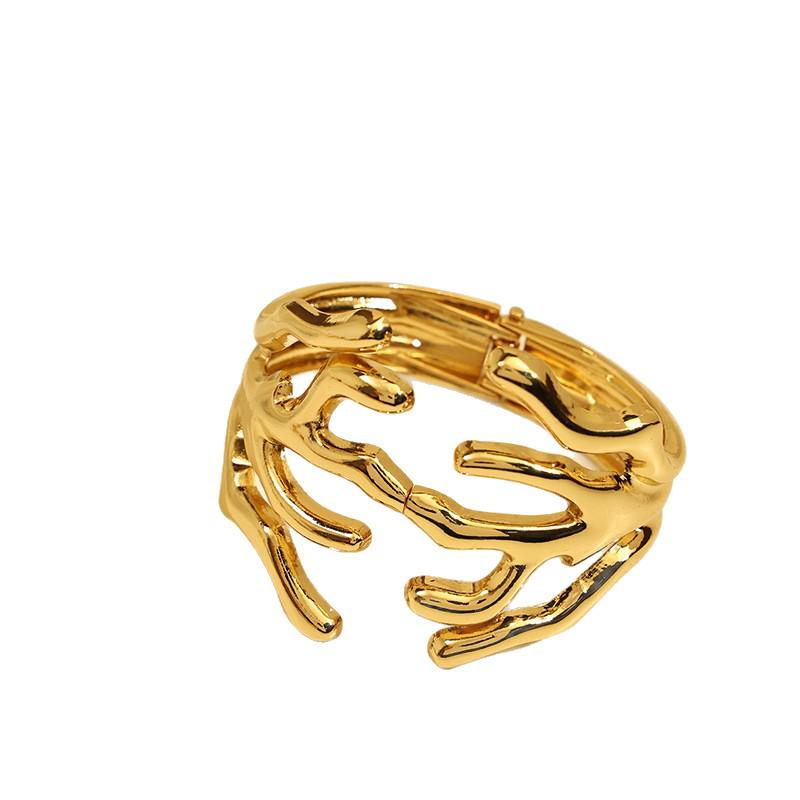 Exaggerated Design Women's Luxury Alloy Bangle with Open End