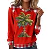 Women's Fashion Christmas Printed Long-Sleeve Pullover Top