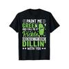European Sizes Funny "Paint Me Green & Call Me a Pickle" T-Shirt - Dillin Pun Graphic Tee, Pure Short Sleeve Shirt for Men