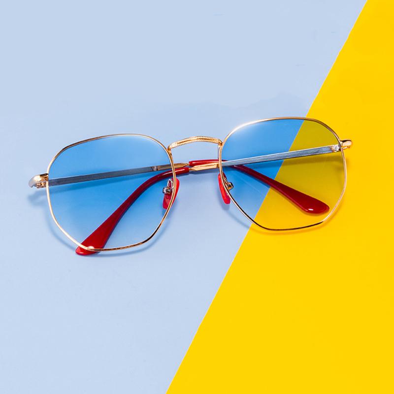 New Women Metal Frame Polygon Fashion Sunglasses Classic Street Shoot Travel Driving Sun Glasses Men Uv400 Luxury Brand Design