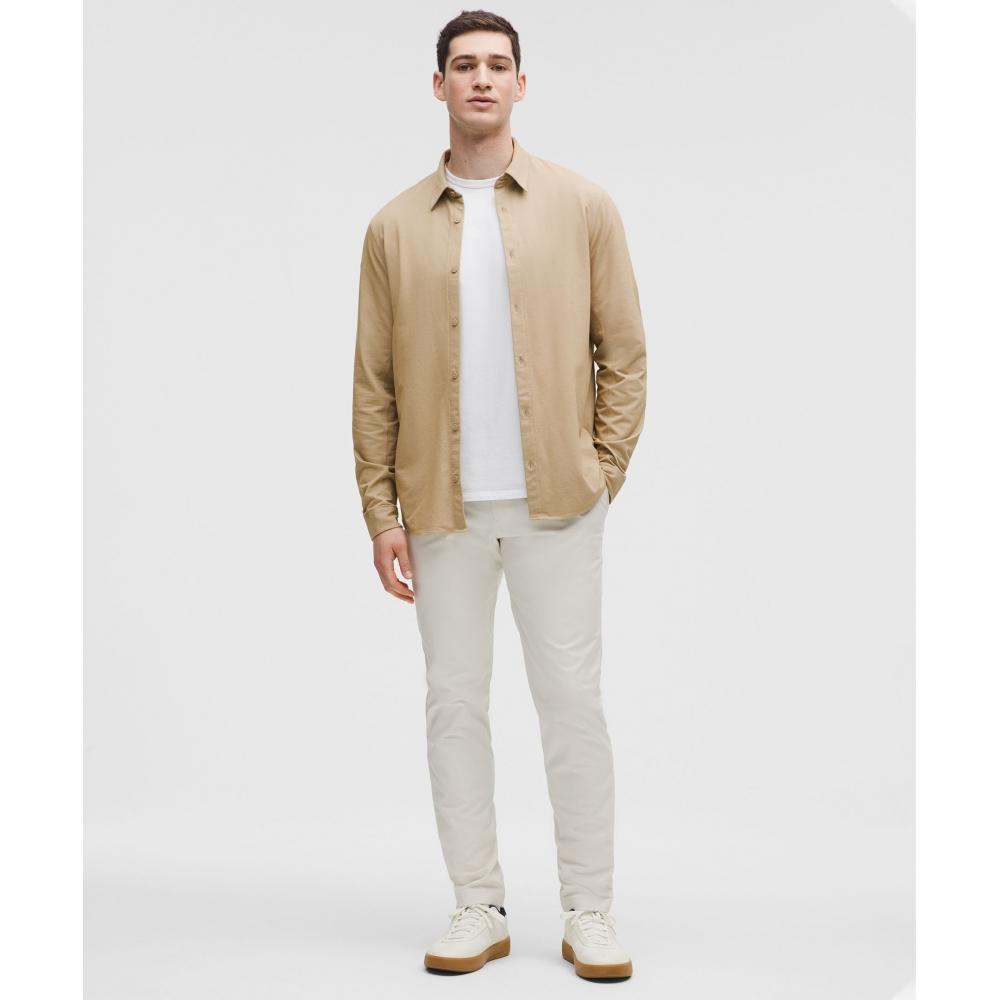 Lululemon Commission Long Sleeve Shirt Enzyme Dye Sheer Oak