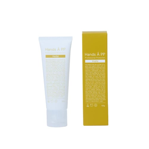 

Hands  P.P. YUZU 50g Hand Cream with Yuzu Scent, Film-Forming Moisturizing Agent for Rough Hands, Sensitive Skin, and Water-Repellent Work