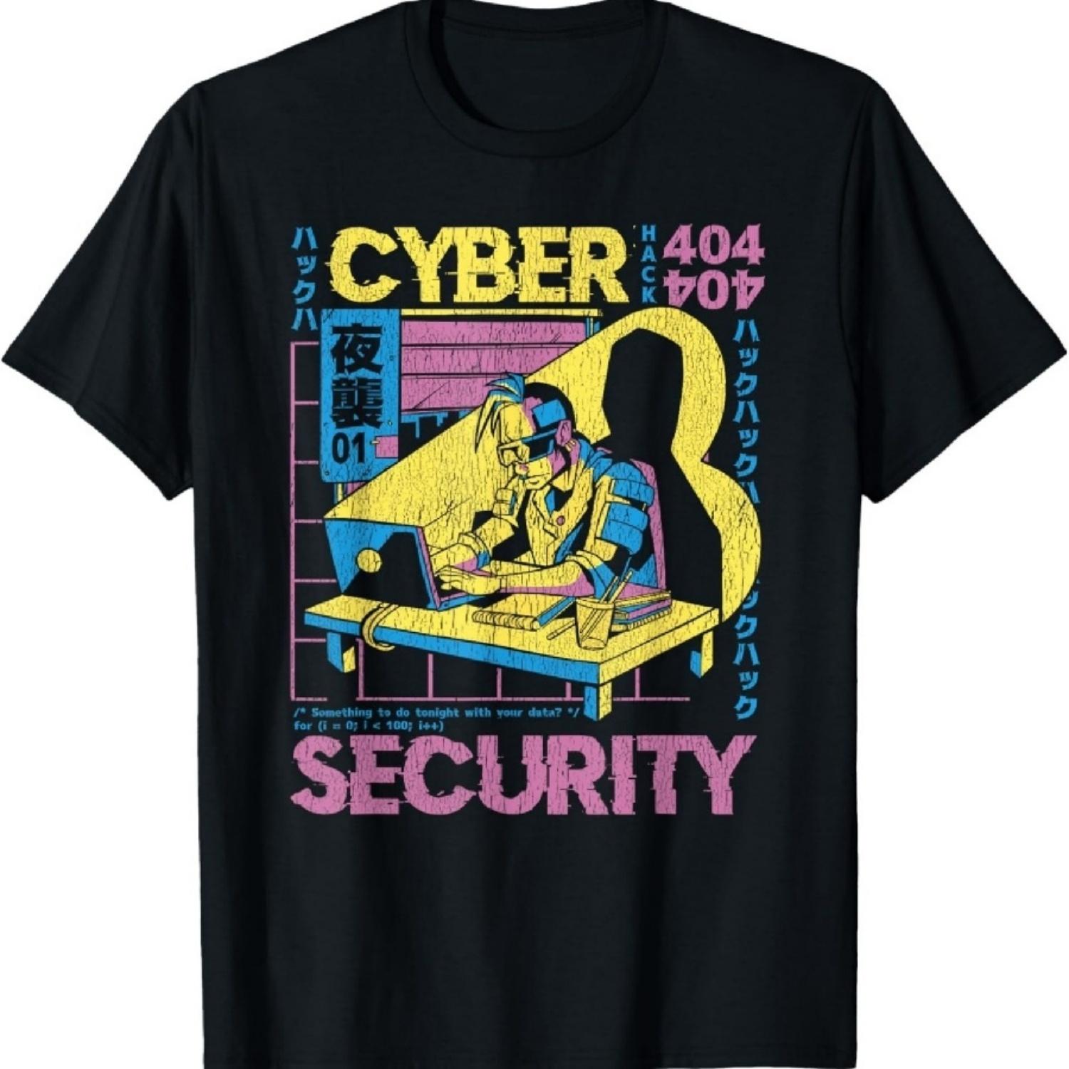 Retro Vintage Synthwave Vapor Analyst Cybersecurity Hacker T-Shirt S