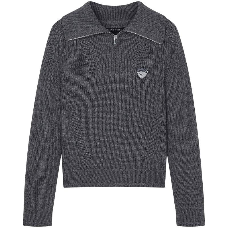 Teenie Weenie Women's Half-Zip Polo Knit Sweater