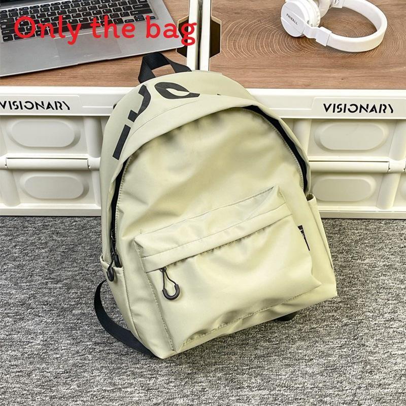 Solid Color Fashionable Letter Pattern Lightweight Neutral Backpack Outdoor For