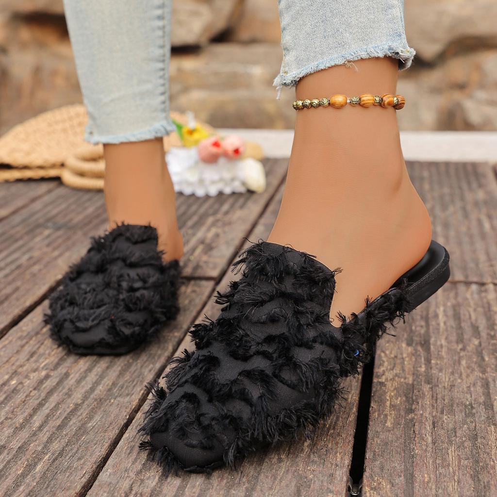 Fashion Women Pointed Toe Slippers Fashion Walking Comfortable Slippers Shallow Casual Sandals Breathable Non Slip Shoes Slides Women