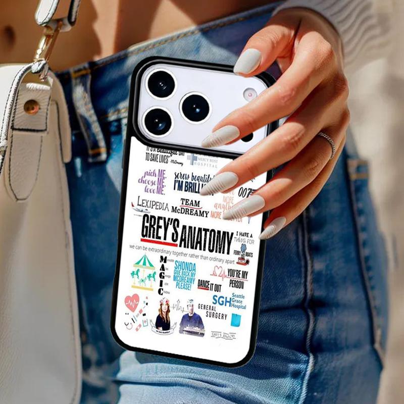 American TV Greys Anatomy Phone Case For iPhone 17 Air 14 15 13 12 Max Cover For Apple 14 15 16 16e 11 Pro Max Plus Coque