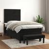 Maison Exclusive - Slatted Bed Base with Mattress Black 90x200 Cm Velvet
