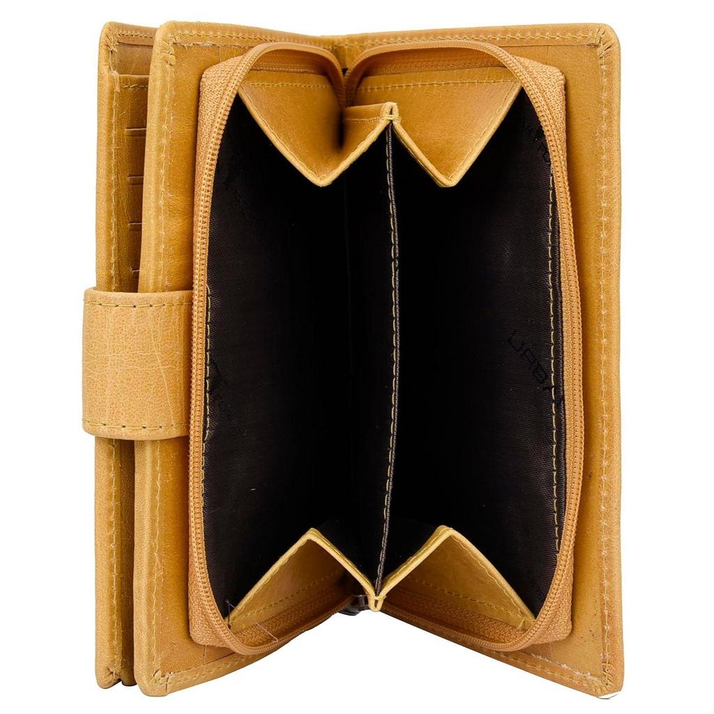 Arya Yellow Leather Wallet for Women