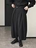 Women's Casual Wide-Leg Lantern Pants - Dark Design, Slimming, Nine-Point, Spring & Autumn Wear.