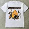 Angina Pectoris Band Grafické 2026 Unisex Tričko Unisex Bavlna Kulatý Výstřih Krátký Rukáv Y2k Oversized Populární Tričko Unisex Vrcholy