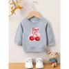 Kids Sweatshirt Cute Printed Pattern Baby Girl Comfortable And Easy Round Neck Hoodie