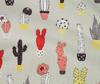 oneOone Cotton Flex Dusty Gray Fabric Cactus Sewing Fabric By The Yard Printed Diy Clothing Sewing Supplies 40 Inch