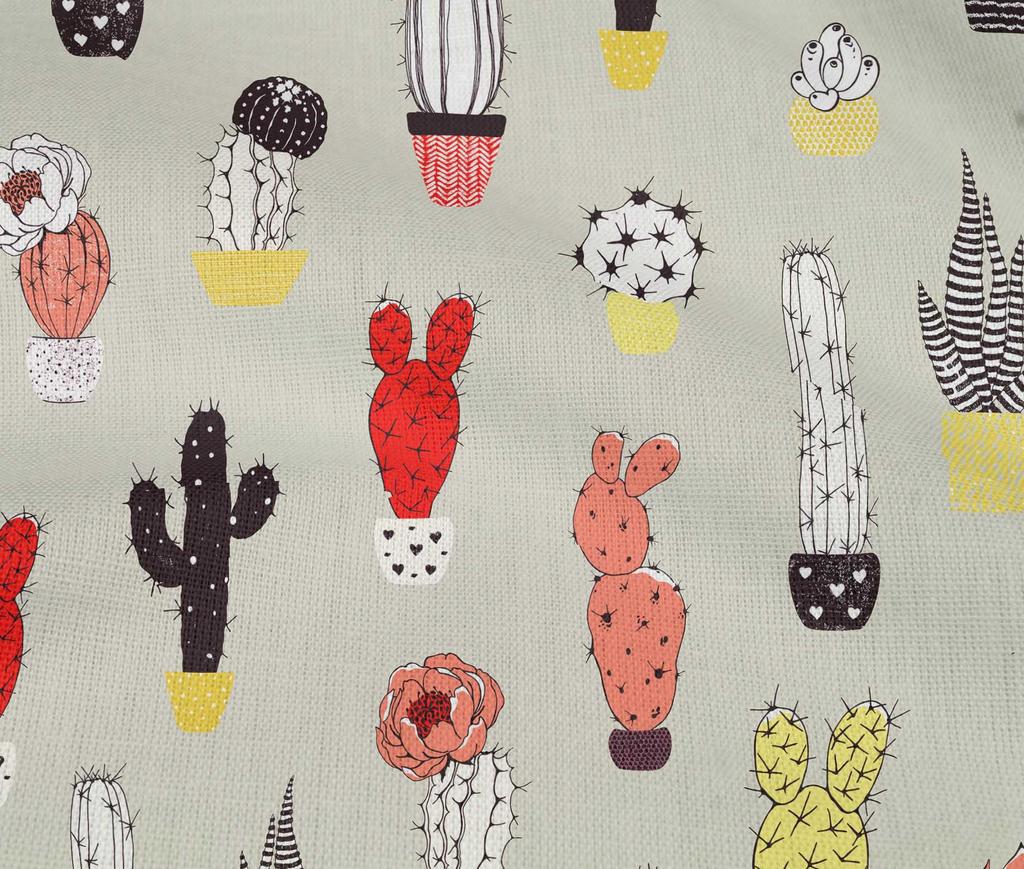 oneOone Cotton Flex Dusty Gray Fabric Cactus Sewing Fabric By The Yard Printed Diy Clothing Sewing Supplies 40 Inch