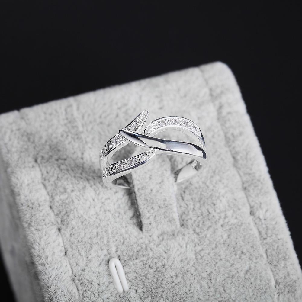 925 Sterling Silver Fashion Jewelry AAA Zircon Wedding Ring