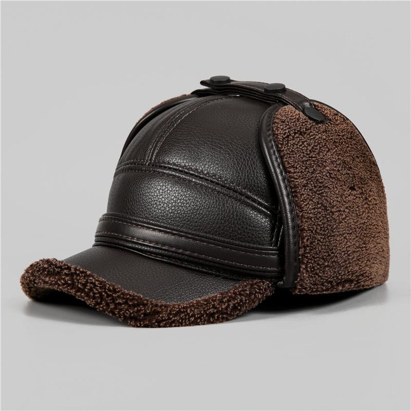 Hat Men's Winter Warm Fleece Winter Ear Cap
