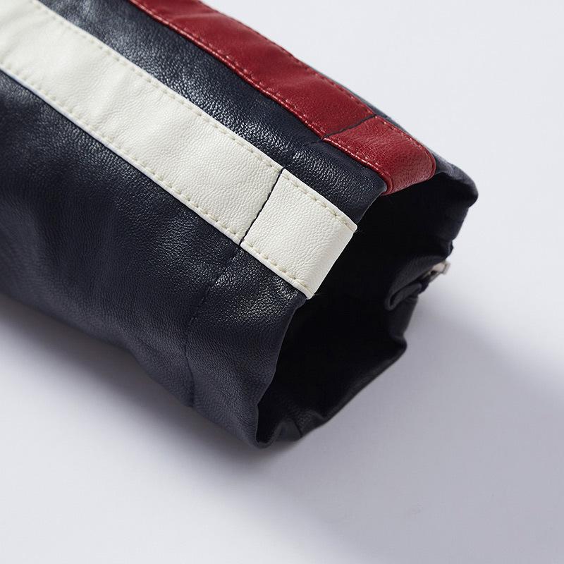 Зимняя утолщенная куртка из ПУ кожи — фото 6