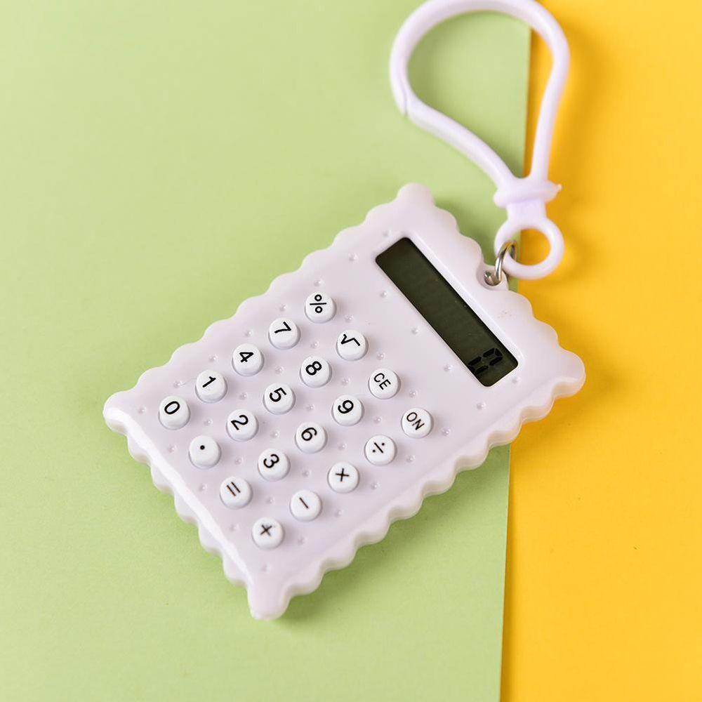 Battery Student Biscuit Shaped Calculator Calculator Keyring Electronic Calculator Stationery