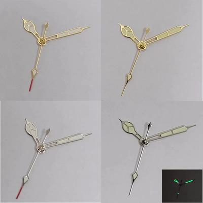 NH35A Modified Watch Hands for NH35/ NH36/ 4R/ 7S Movement Silver/ Gold Filled with White/ Light Green Oil Green Luminescent