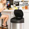Sensor Trash Can 55L Touchless Waste Bin with Soft-Close Lid Made of Stainless Steel for Kitchen Gym